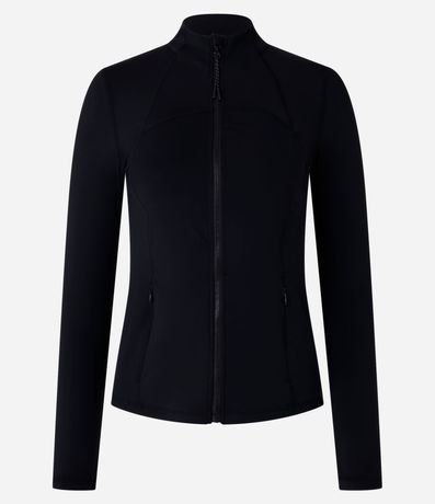 Campera Deportiva en Microfibra con Recortes y Bolsillos 6