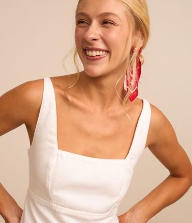 Blusa Cropped en Sarga con Lazo en la Espalda 4