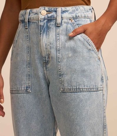 Pantalón Mom en Jeans con Bolsillos Cuadrados 4