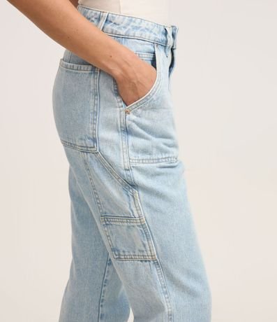 Pantalón Mom en Jeans con Bolsillos Cuadrados 5