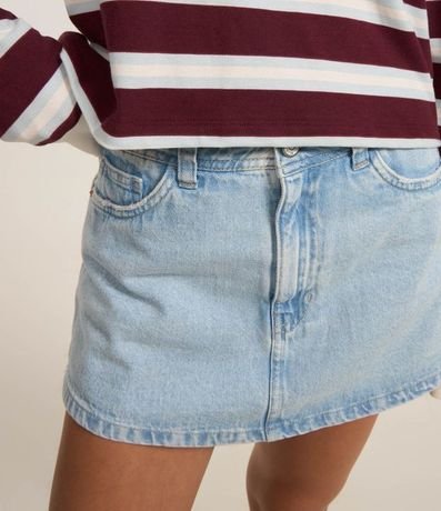 Short Pollera Corto en Jeans con Tiro Alto 4