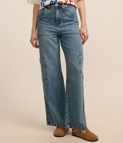 Pantalón Cargo Jeans Dirty con Bolsillo Carpinteiro 3