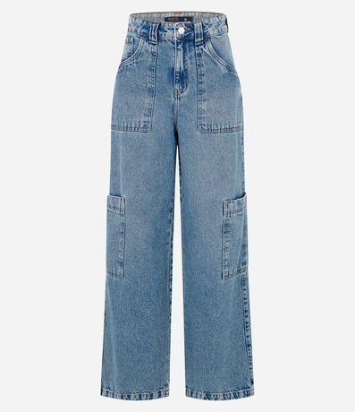 Pantalón Cargo Jeans Dirty con Bolsillo Carpinteiro 5