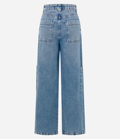 Pantalón Cargo Jeans Dirty con Bolsillo Carpinteiro 6