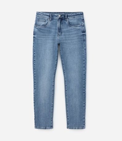 Pantalón Slim en Jeans Denim con Lavado y Pespunte 5