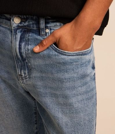 Pantalón Slim en Jeans Denim con Lavado y Pespunte 4