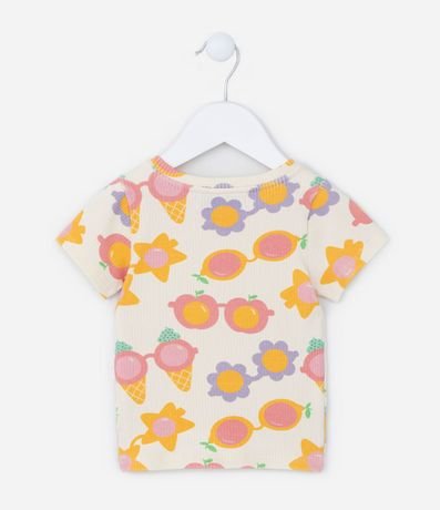 Blusa Infantil Acanalada con Estampa Lentes - Talle 1 a 5 años 2