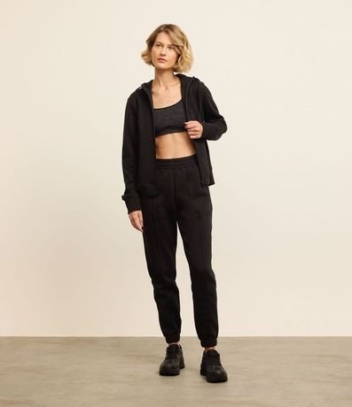 Campera Deportiva en Mix de Tejidos con Capucha y Bolsillos 2