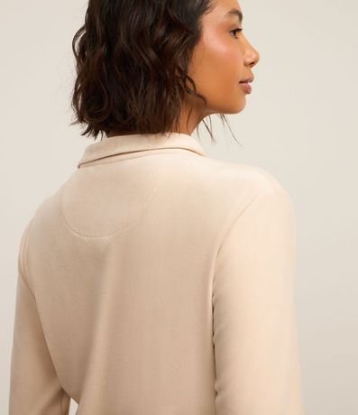 Campera en Microfibra con Cuello Alto y Cremallera 3