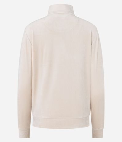 Campera en Microfibra con Cuello Alto y Cremallera 6