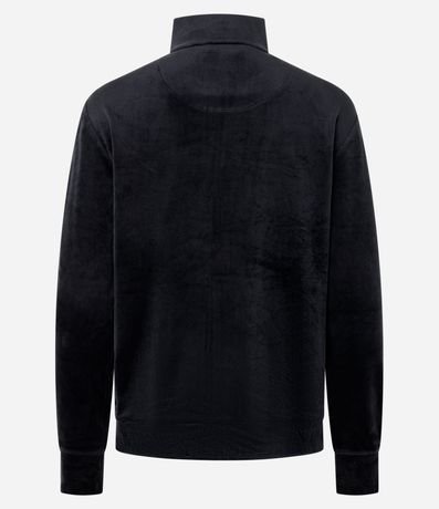 Campera en Microfibra con Cuello Alto y Cremallera 6