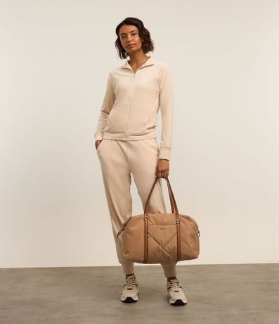 Pantalón Deportivo en Microfibra con Cintura Elástica