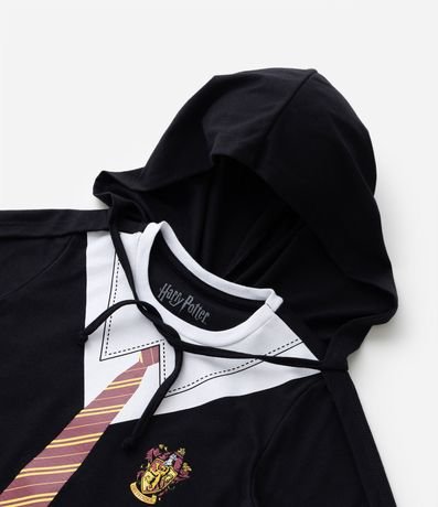 Remera Comfort Infantil con Capa y Estampa Grifinória Harry Potter - Talle 4 a 8 años 5