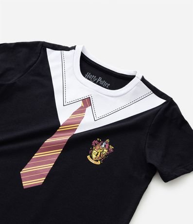 Remera Comfort Infantil con Capa y Estampa Grifinória Harry Potter - Talle 4 a 8 años 7