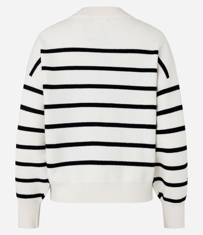 Suéter de Punto con Estampa Rayada 8