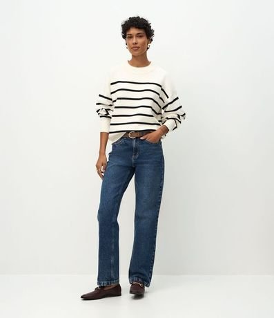 Suéter de Punto con Estampa Rayada 2