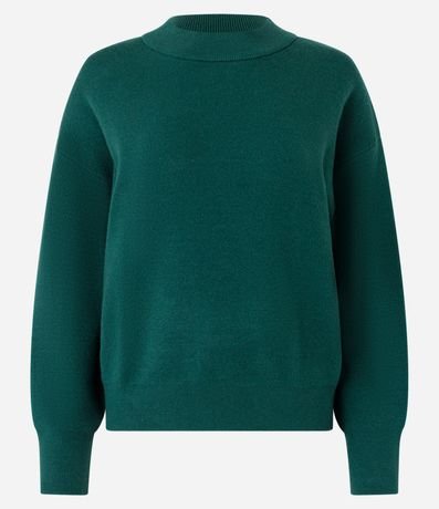 Buzo Suéter en Tricot con Puño Ajustado