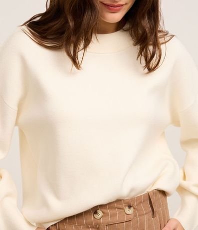 Buzo Suéter en Tricot con Puño Ajustado 5