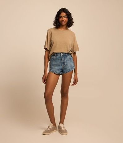 Short Hot Pants en Jeans Dirty y Abertura Lateral