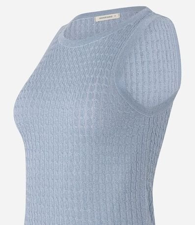 Blusa sin Manga en Punto con Texturas 6