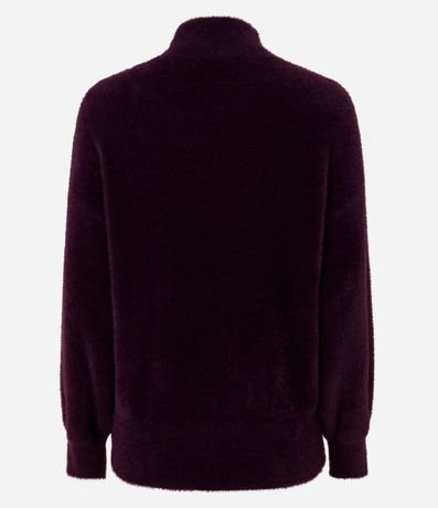 Suéter en Poliamida Afelpada con Cuello Alto 8