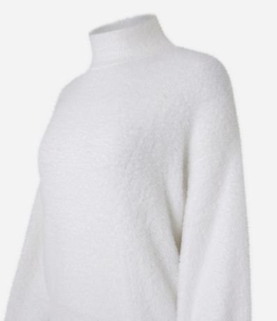 Suéter en Poliamida Afelpada con Cuello Alto 2