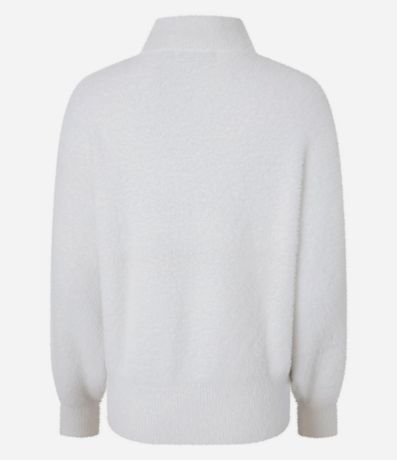 Suéter en Poliamida Afelpada con Cuello Alto 3