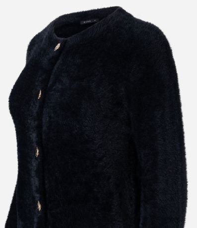 Cardigan en Poliamida Afelpada con Puños Largos 7