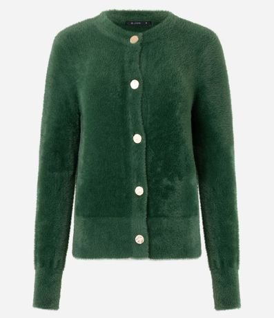 Cardigan en Poliamida Afelpada con Puños Largos 6