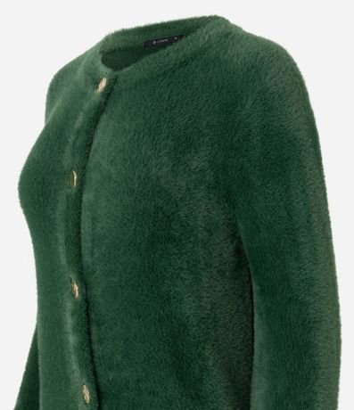 Cardigan en Poliamida Afelpada con Puños Largos 7