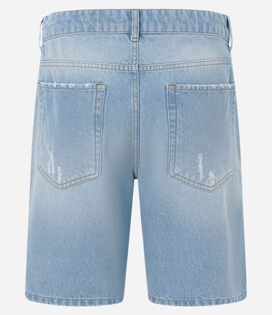 Bermuda Slim en Jeans Denim Destroyed y Bajo a Hilo 6