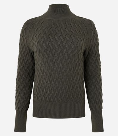 Suéter en Punto con Textura Zig Zag