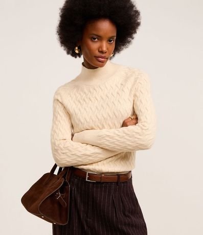 Suéter en Punto con Textura Zig Zag 1