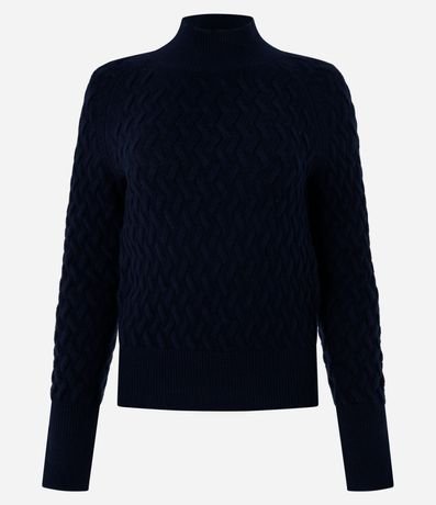 Suéter en Punto con Textura Zig Zag