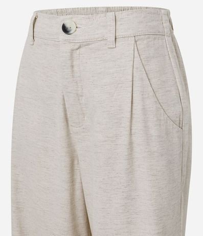 Pantalón Recto en Sarga con Pliegues 7