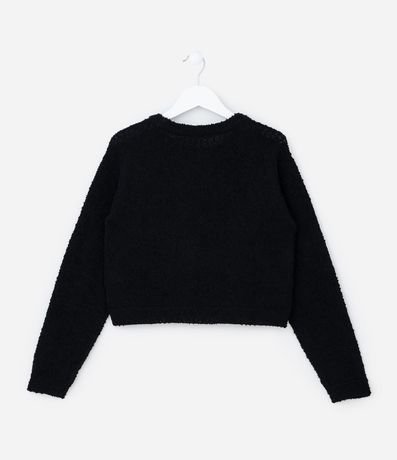 Suéter Corto Infantil en Punto con Textura - Talle 5 a 14 años 2