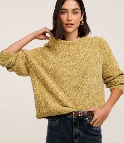 Suéter en Chenille con Cuello Redondo 2