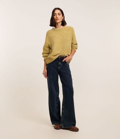 Suéter en Chenille con Cuello Redondo 3