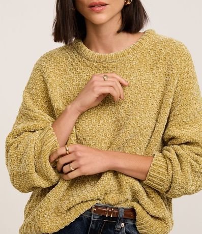 Suéter en Chenille con Cuello Redondo 5