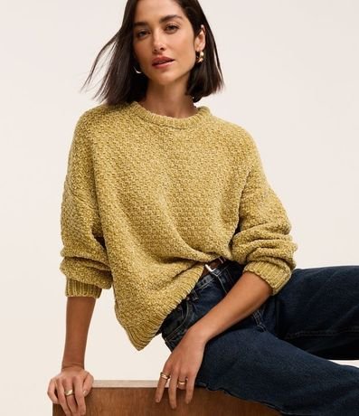 Suéter en Chenille con Cuello Redondo 6