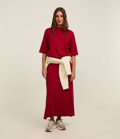 Blusa en Punto con Sisa Deslocada y Manga Amplia 4