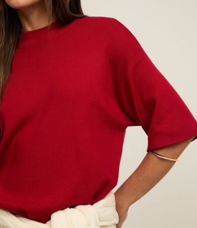 Blusa en Punto con Sisa Deslocada y Manga Amplia 5