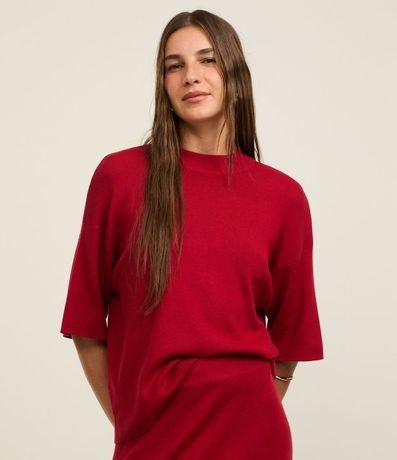 Blusa en Punto con Sisa Deslocada y Manga Amplia 8