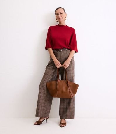 Blusa en Punto con Sisa Deslocada y Manga Amplia 2