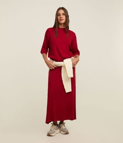 Pollera Evasê Midi en Punto con Caida Leve 1