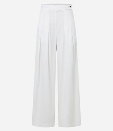 Pantalón Pantalona en Sarga Sastrería con Cierre Desplazado 5