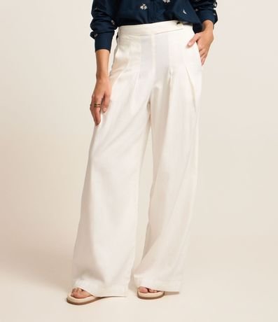 Pantalón Pantalona en Sarga Sastrería con Cierre Desplazado 3