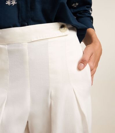 Pantalón Pantalona en Sarga Sastrería con Cierre Desplazado 4