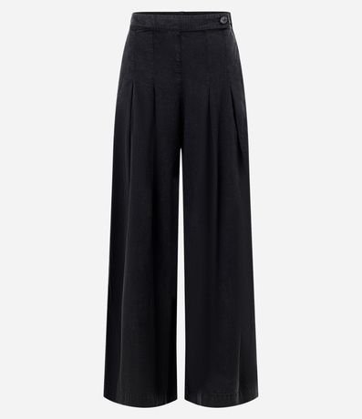 Pantalón Pantalona en Sarga Sastrería con Cierre Desplazado 5