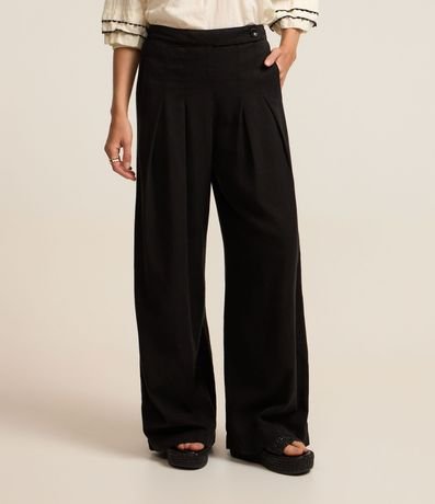 Pantalón Pantalona en Sarga Sastrería con Cierre Desplazado 3